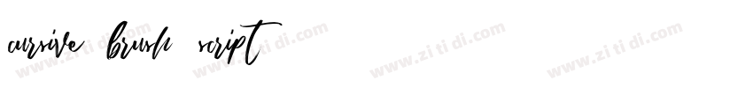 cursive brush script字体转换